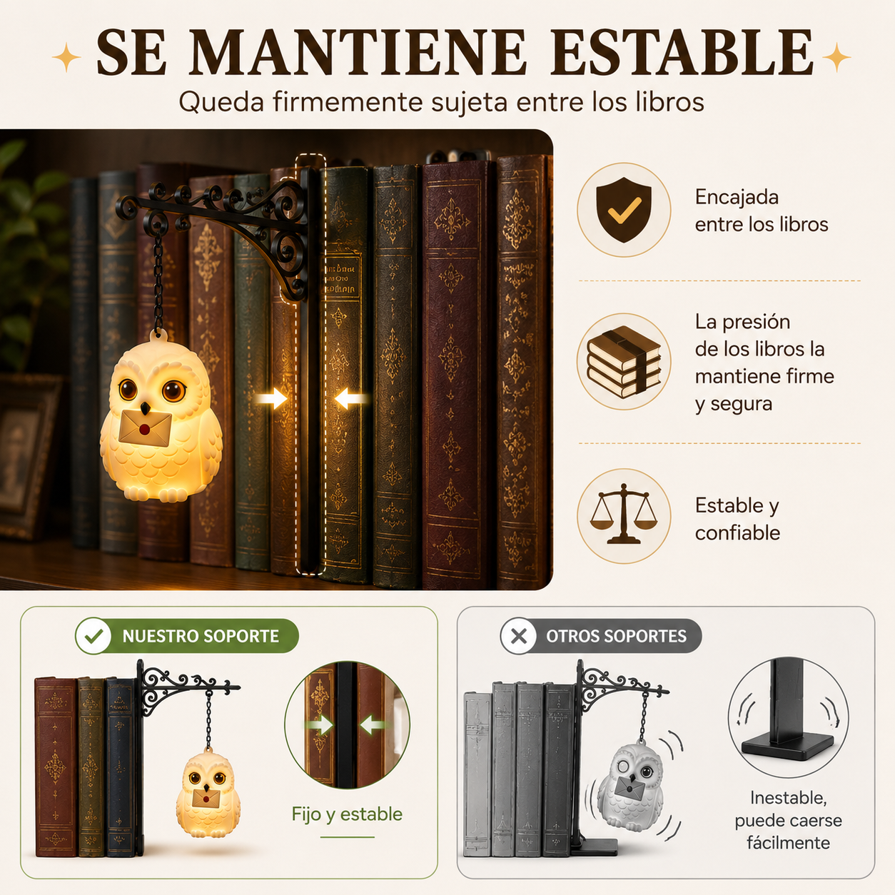Lampara de Librería de Harry Potter
