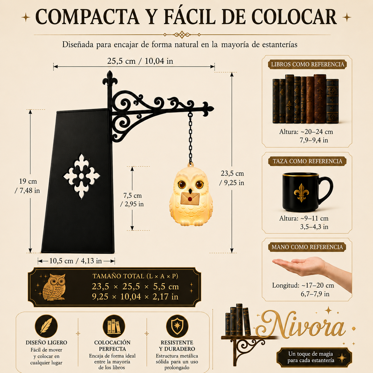 Lampara de Librería de Harry Potter